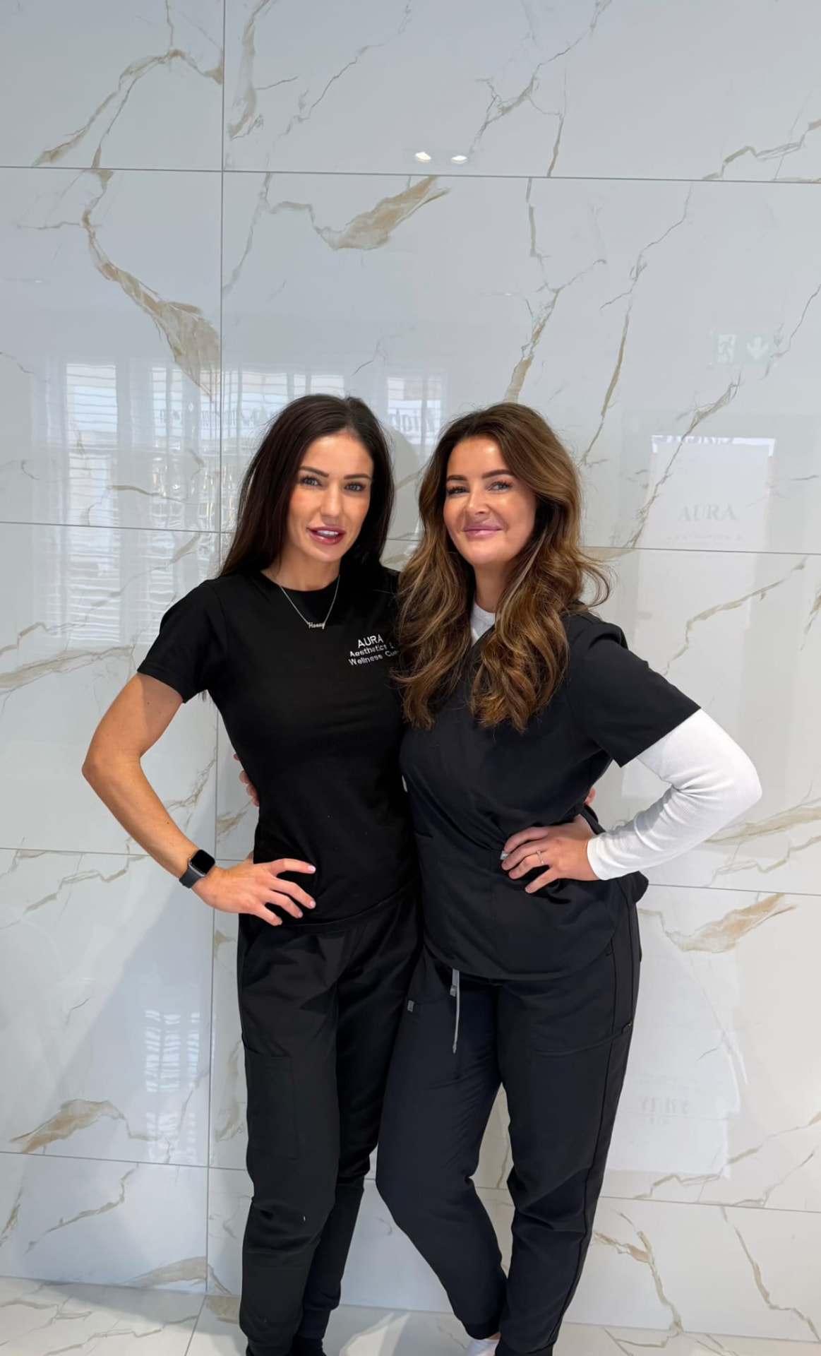Tayla with a fellow practitioner in the clinic